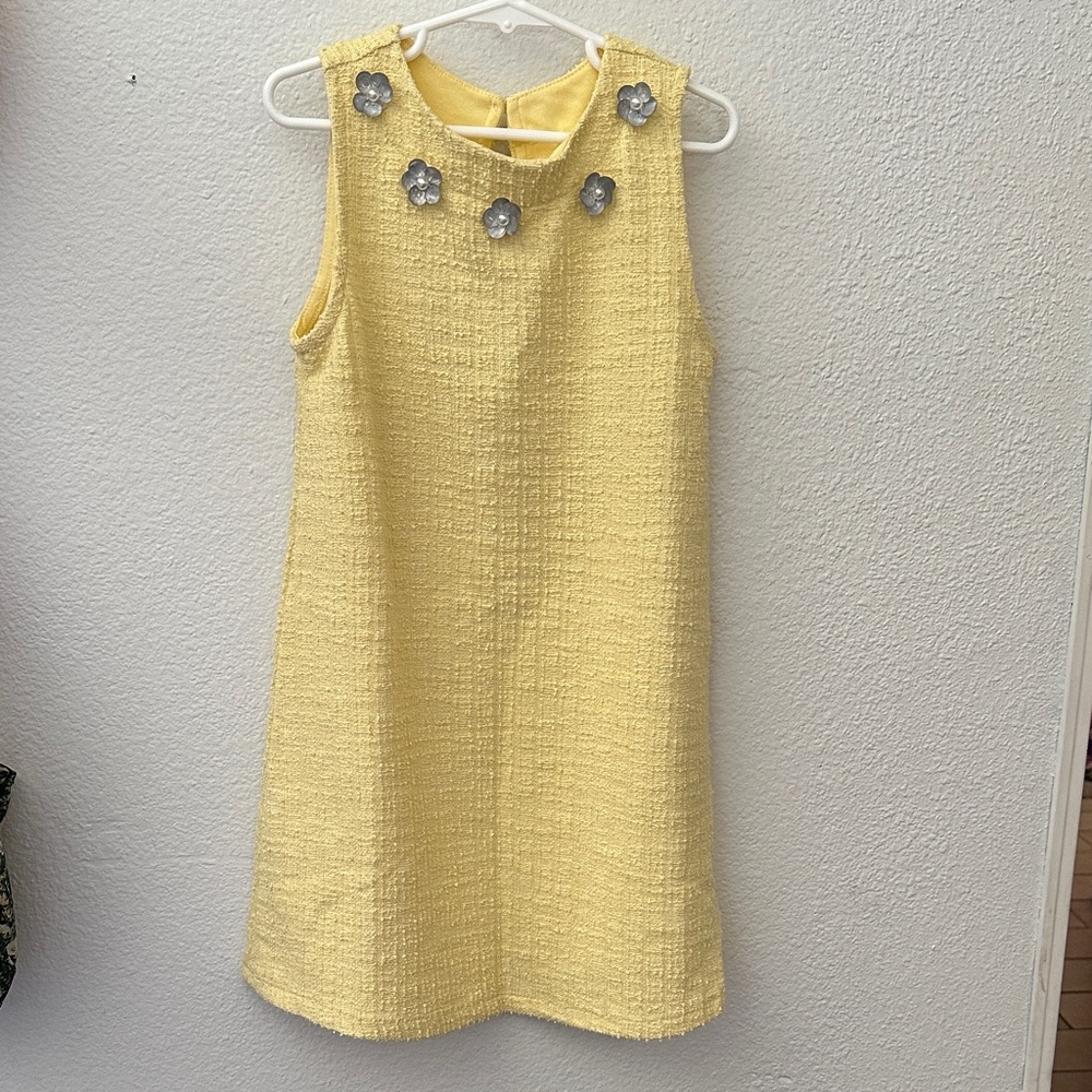 H&M Charming Yellow Kids Dress with Floral Accents